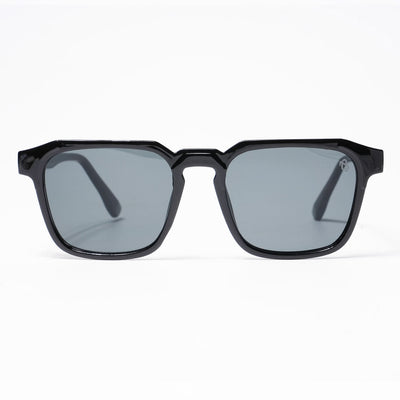 Eyejack Square Sunglasses for Men & Women (Black Lens | Shine Black Frame - 89133CL547-C1)