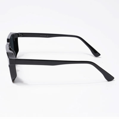 Eyejack Square Sunglasses for Men & Women (Black Lens | Shine Black Frame - 89133CL547-C1)