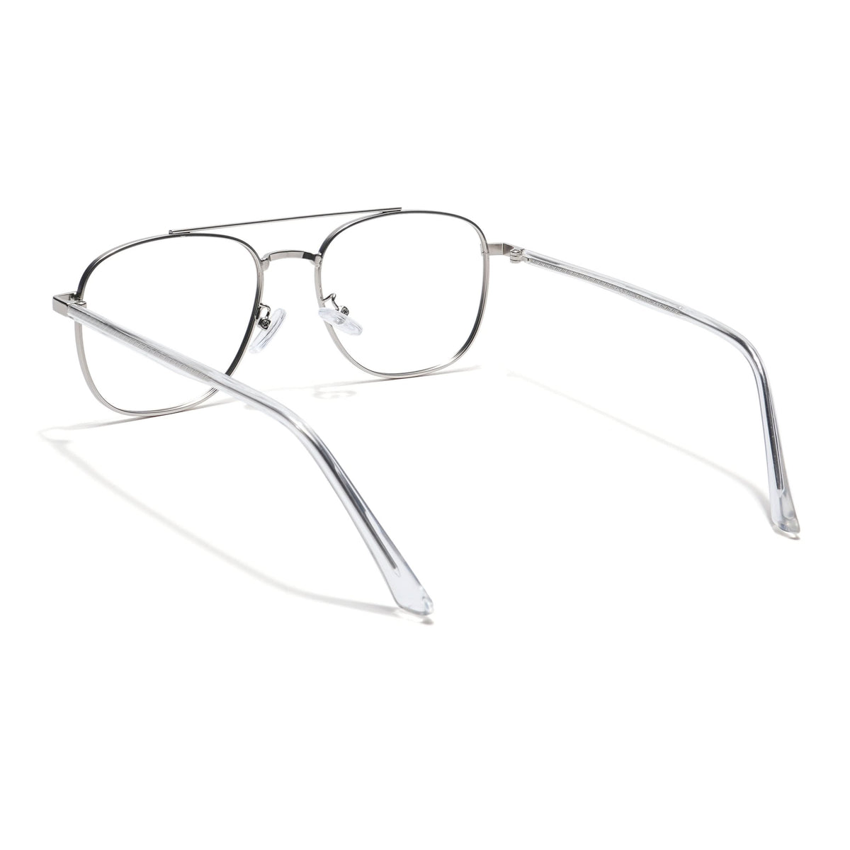 Eyejack Photochromic Silver Wayfarer Eyeglasses for Men & Women (9002CL736-C2)