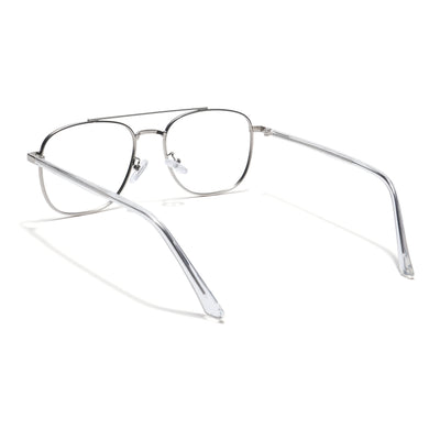 Eyejack Photochromic Silver Wayfarer Eyeglasses for Men & Women (9002CL736-C2)