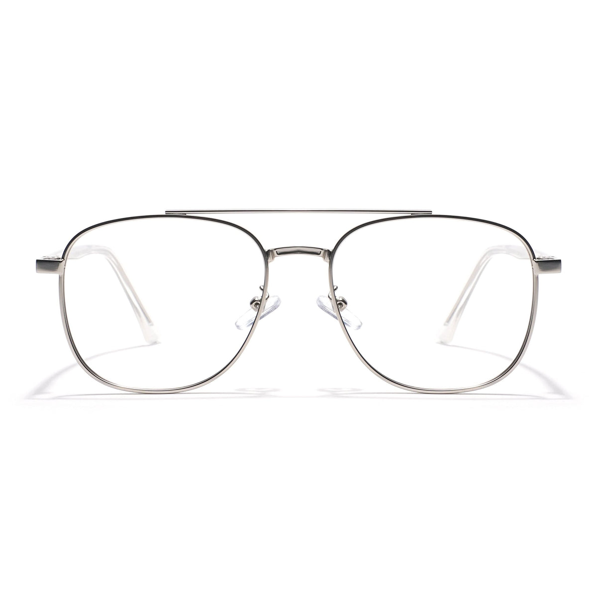 Eyejack Photochromic Silver Wayfarer Eyeglasses for Men & Women (9002CL736-C2)