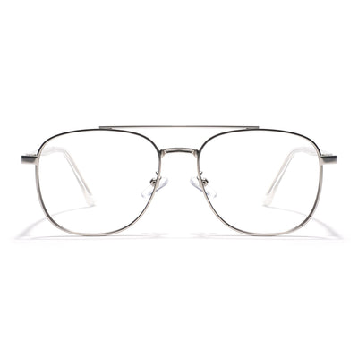 Eyejack Photochromic Silver Wayfarer Eyeglasses for Men & Women (9002CL736-C2)