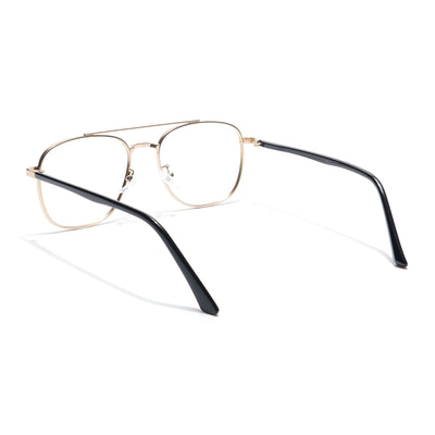 Eyejack Photochromic Golden Wayfarer Eyeglasses for Men & Women (9002CL737-C3)