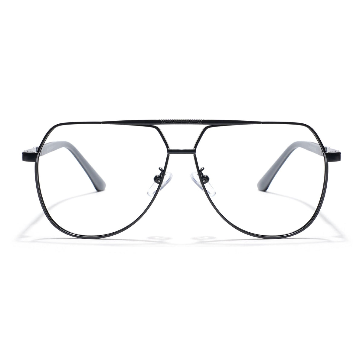 Eyejack Photochromic Black Aviator Eyeglasses for Men & Women (9008CL738-C1)