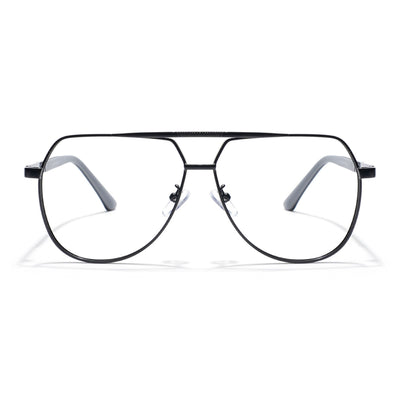 Eyejack Photochromic Black Aviator Eyeglasses for Men & Women (9008CL738-C1)