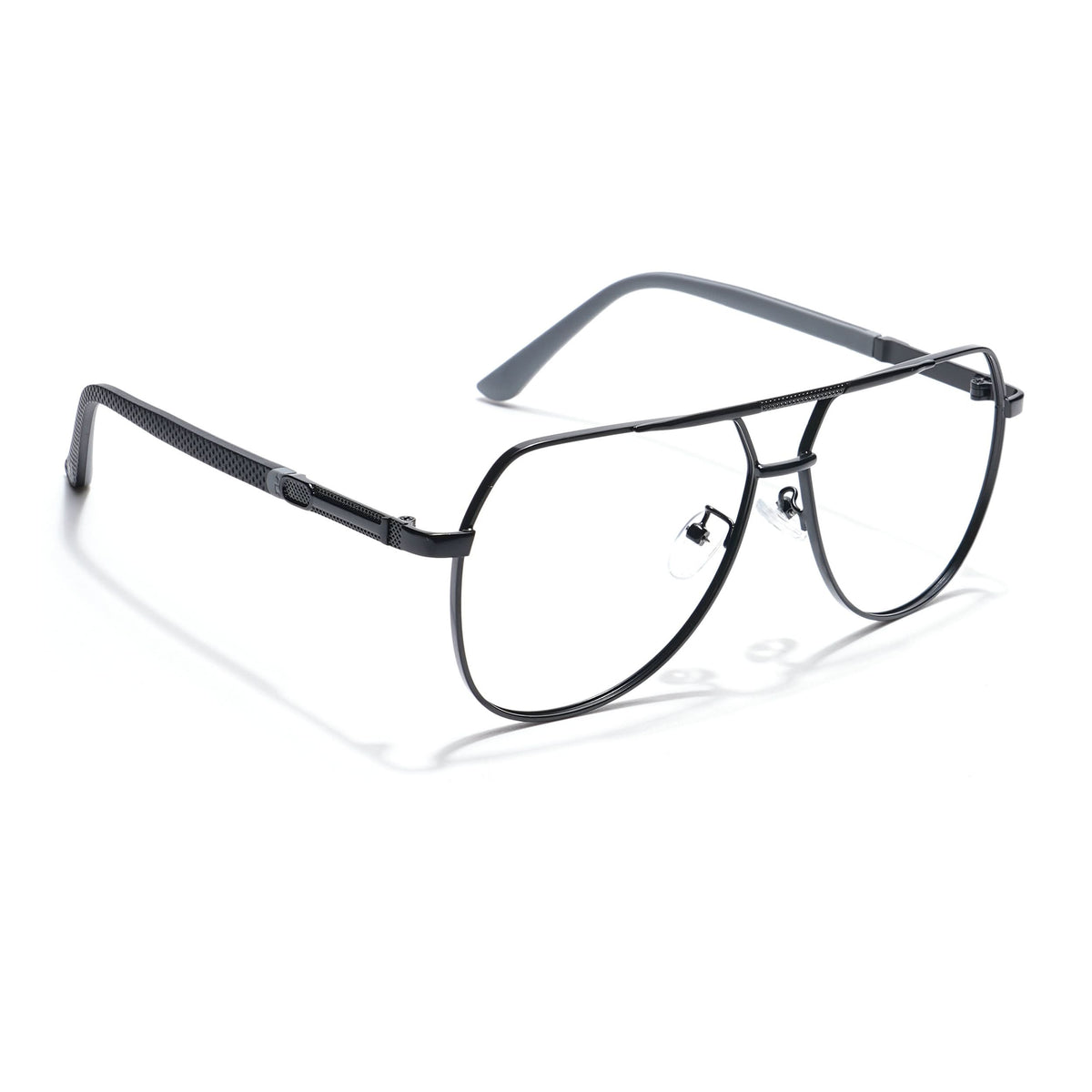 Eyejack Photochromic Black Aviator Eyeglasses for Men & Women (9008CL738-C1)
