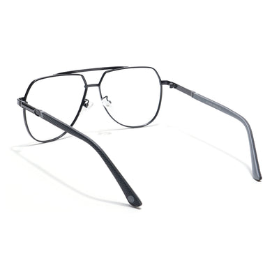 Eyejack Photochromic Black Aviator Eyeglasses for Men & Women (9008CL738-C1)