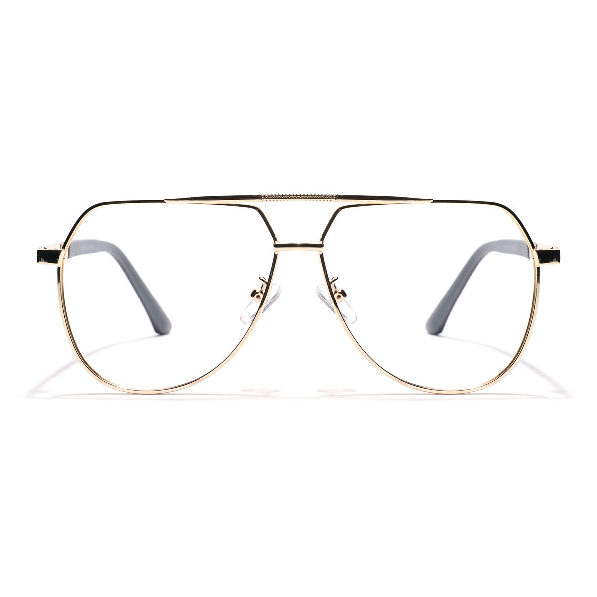 Eyejack Photochromic Golden Aviator Eyeglasses for Men & Women (9008CL740-C3)