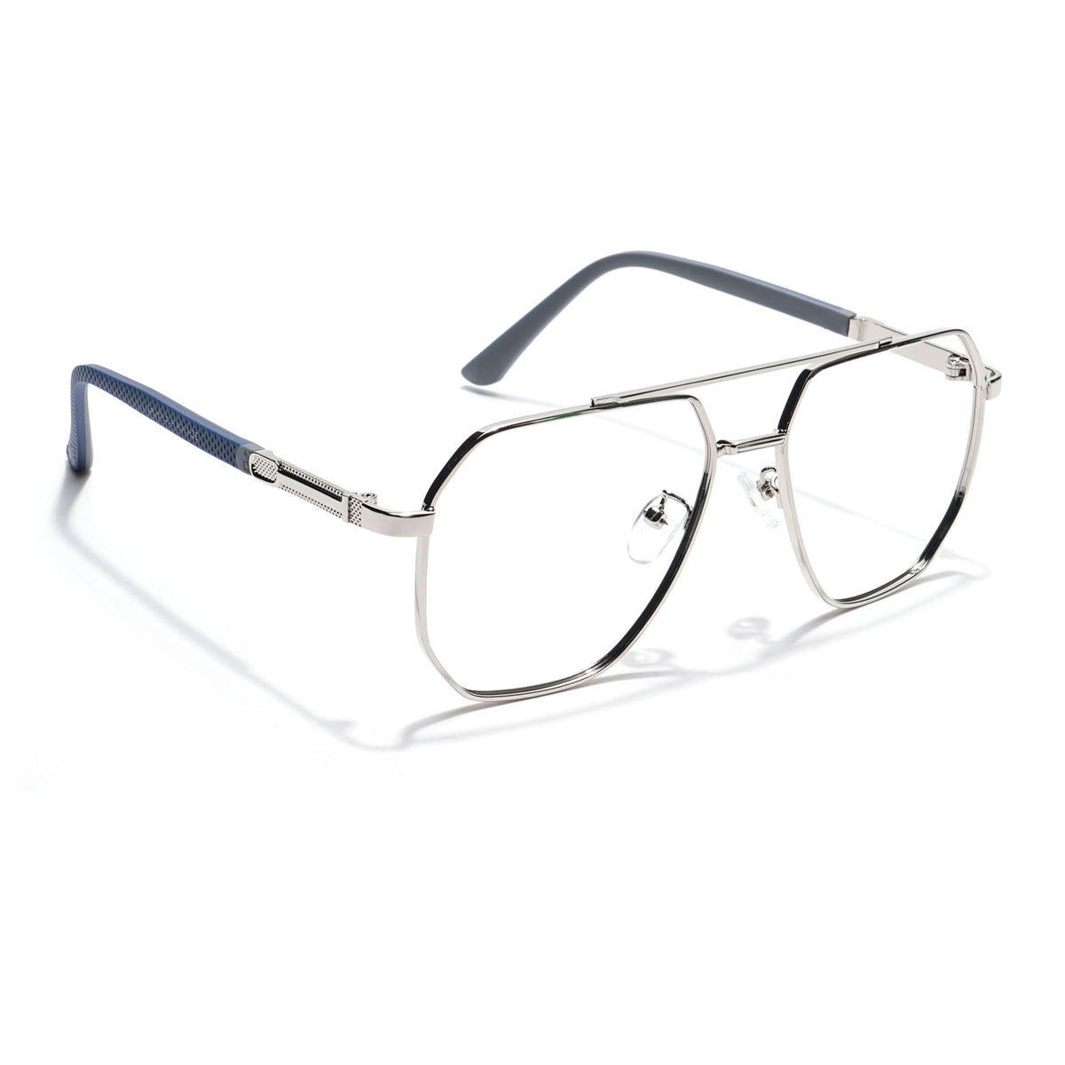 Eyejack Photochromic Silver Wayfarer Eyeglasses for Men & Women (9009CL742-C2)
