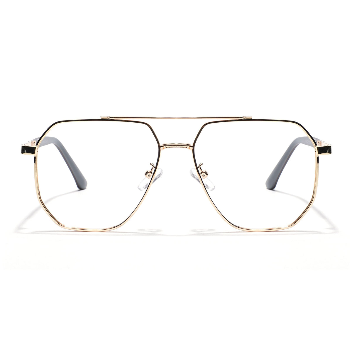 Eyejack Photochromic Golden Wayfarer Eyeglasses for Men & Women (9009CL743-C3)