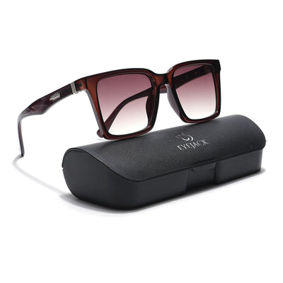 Eyejack Brown & Clear Square Sunglasses for Men & Women (90150CL757)