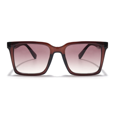 Eyejack Brown & Clear Square Sunglasses for Men & Women (90150CL757)