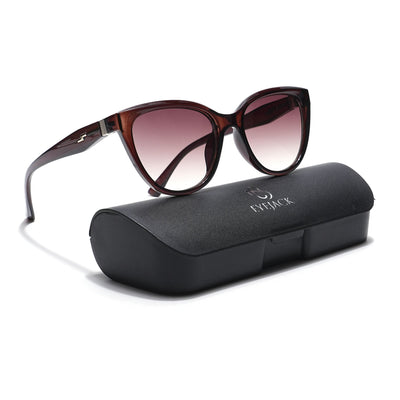 Eyejack Brown & Clear Cateye Sunglasses for Women (90151CL760)