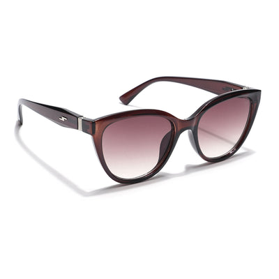 Eyejack Brown & Clear Cateye Sunglasses for Women (90151CL760)