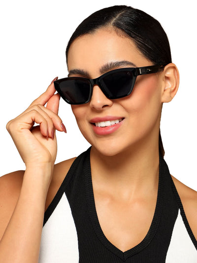 Eyejack Black Cateye Sunglasses for Women (90152CL762)