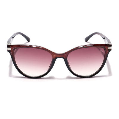 Eyejack Brown & Clear Cateye Sunglasses for Women (90160CL818)