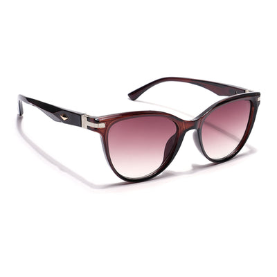Eyejack Brown & Clear Cateye Sunglasses for Women (90160CL818)