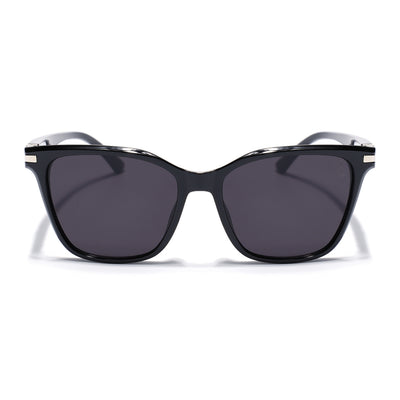 Eyejack Square Sunglasses for Men & Women (Black Lens | Black Frame - 90161CL770)