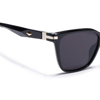 Eyejack Square Sunglasses for Men & Women (Black Lens | Black Frame - 90161CL770)