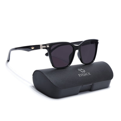 Eyejack Square Sunglasses for Men & Women (Black Lens | Black Frame - 90161CL770)