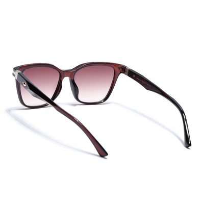 Eyejack Square Sunglasses for Men & Women (Brown & Clear Lens | Brown Frame - 90161CL771)
