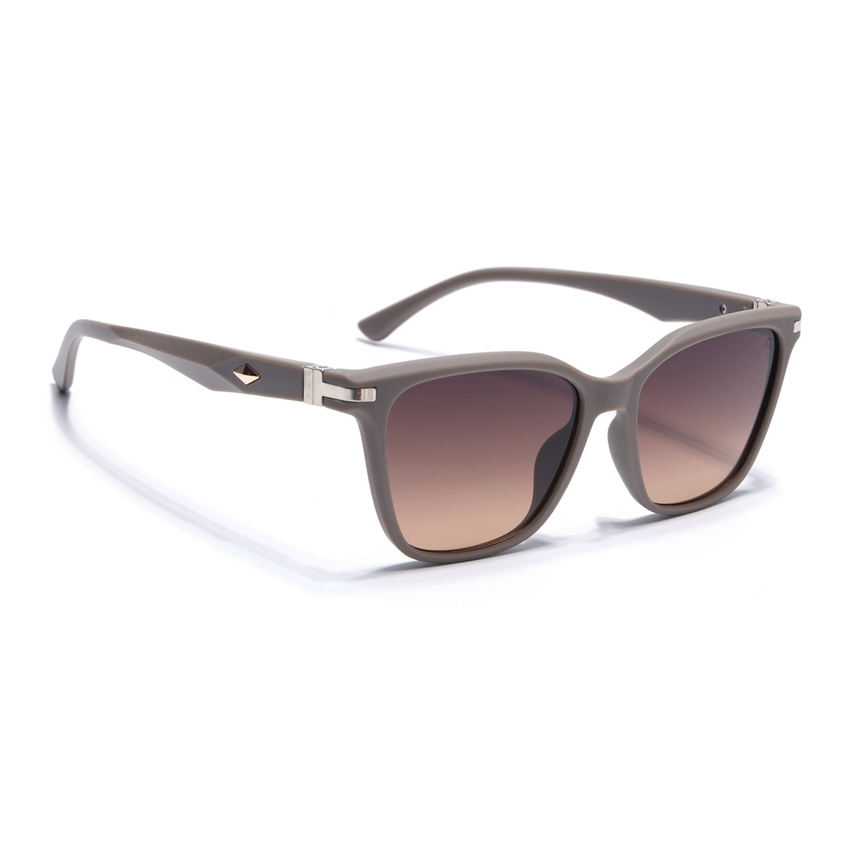 Eyejack Square Sunglasses for Men & Women (Brown & Clear Lens | Matt Brown Frame - 90161CL772)
