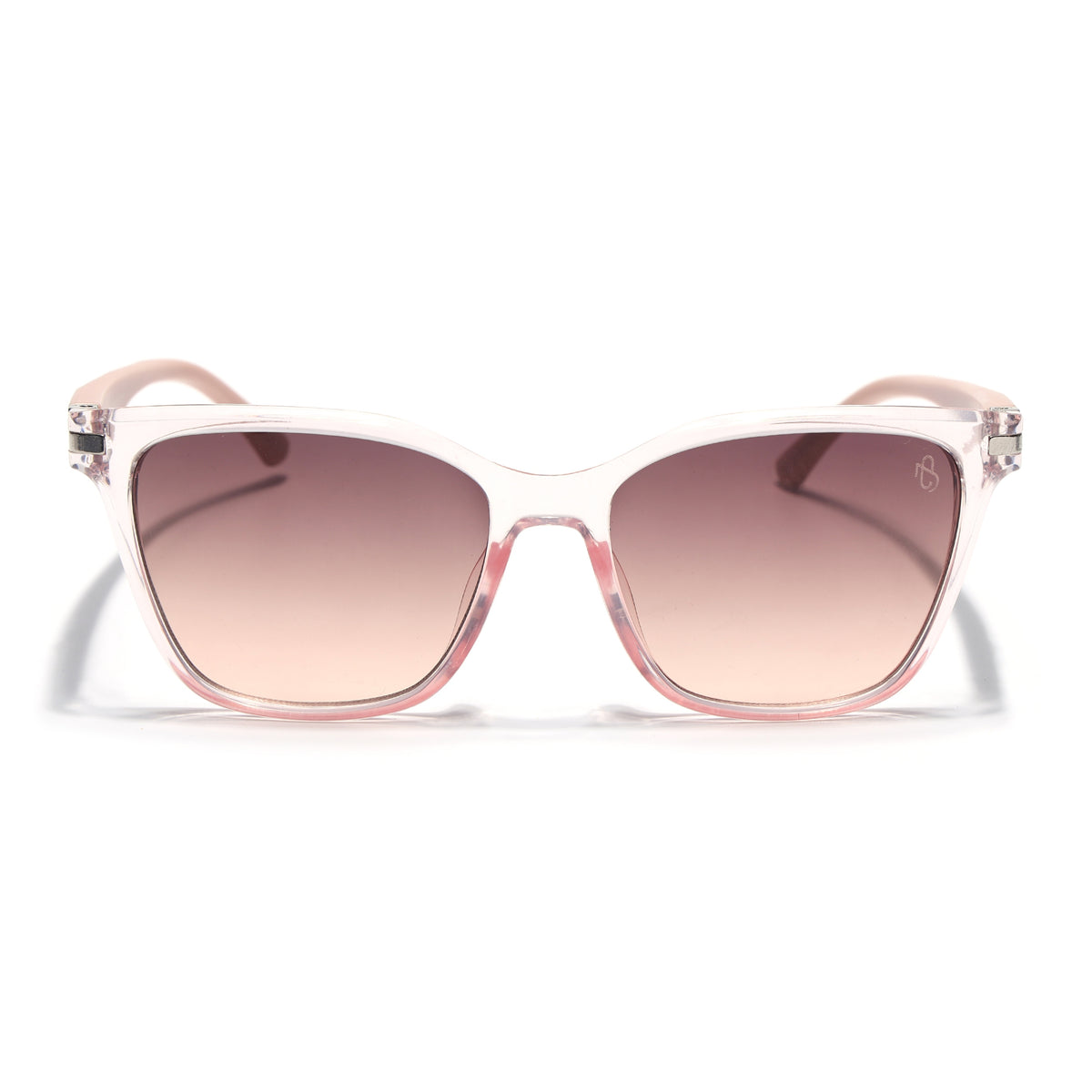 Eyejack Square Sunglasses for Men & Women (Brown & Clear Lens | Light Pink Frame - 90161CL773)
