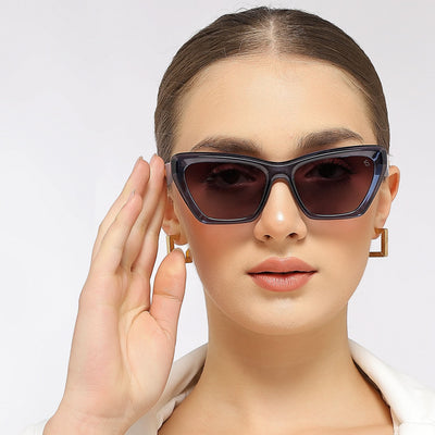 Eyejack Blue Cateye Sunglasses for Women (90165CL850)