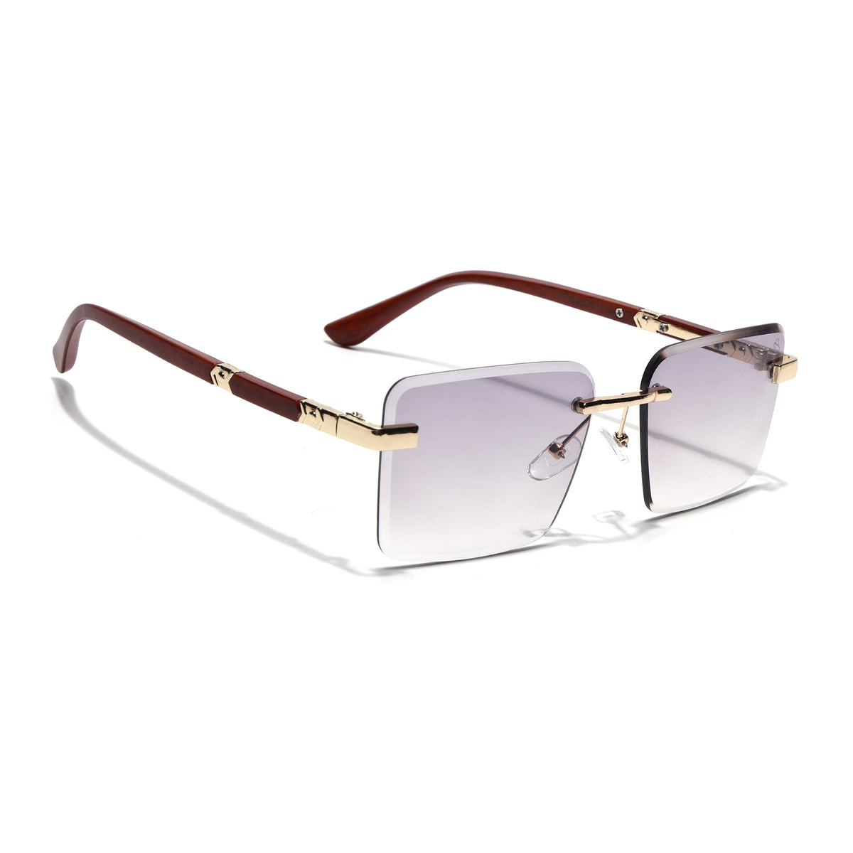 Eyejack Reflex Photochromic Golden Rimless Sunglasses for Men & Women (90376CL2507)