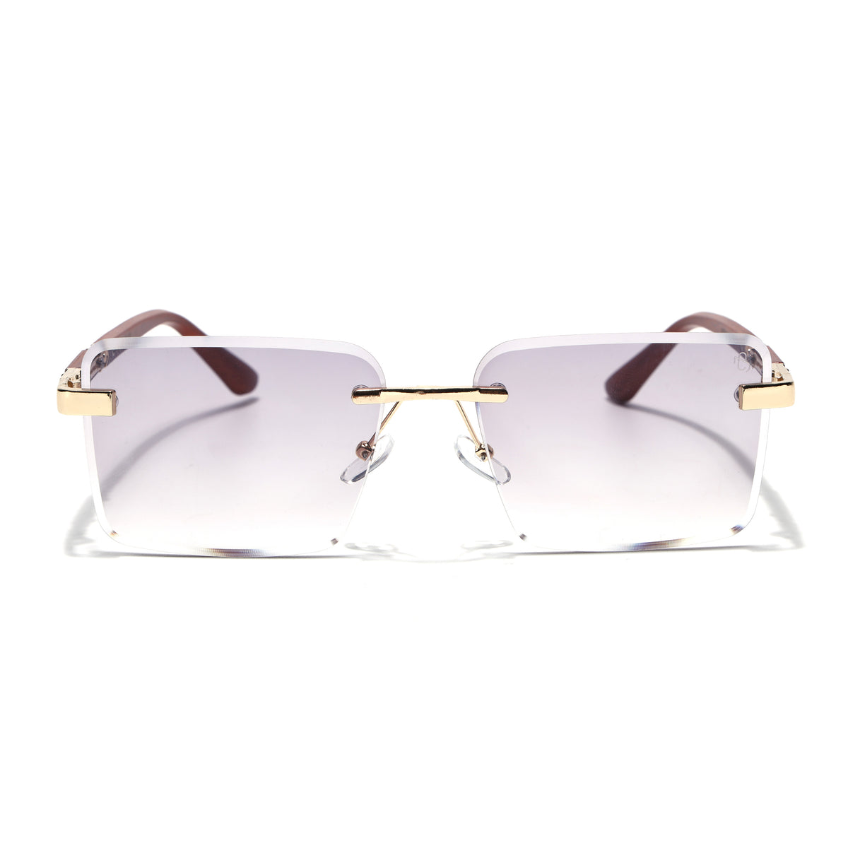 Eyejack Reflex Photochromic Golden Rimless Sunglasses for Men & Women (90376CL2507)