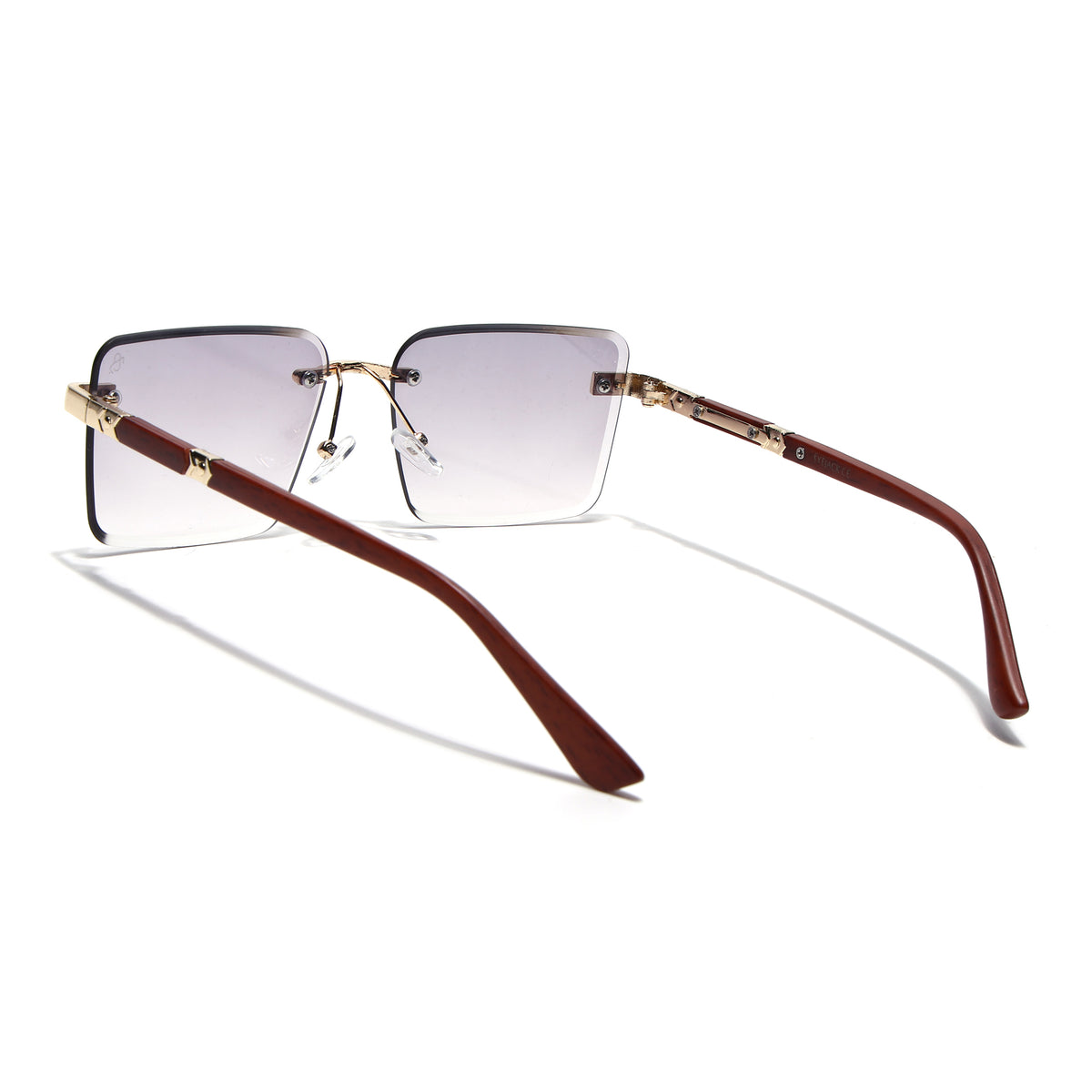Eyejack Reflex Photochromic Golden Rimless Sunglasses for Men & Women (90376CL2507)