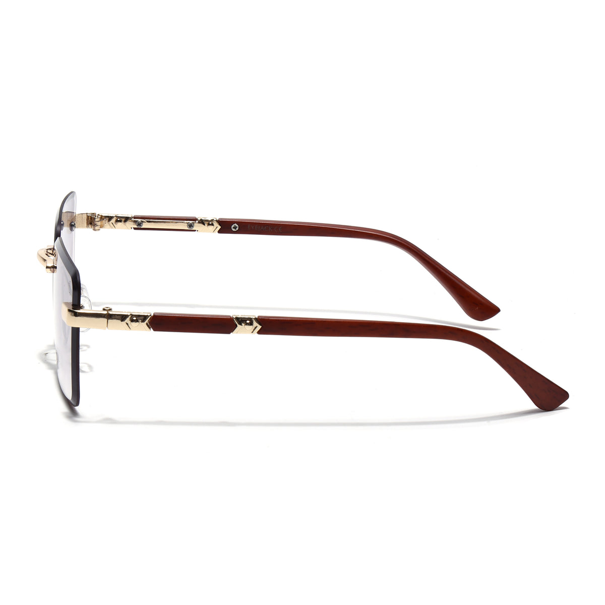 Eyejack Reflex Photochromic Golden Rimless Sunglasses for Men & Women (90376CL2507)