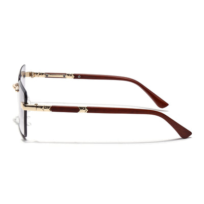 Eyejack Photochromic Golden Rimless Sunglasses for Men & Women (90376CL2507)