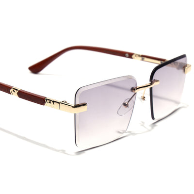 Eyejack Photochromic Golden Rimless Sunglasses for Men & Women (90376CL2507)