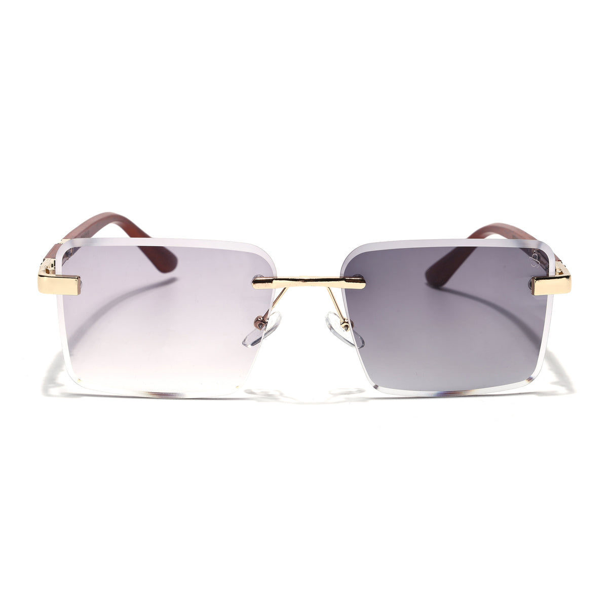 Eyejack Reflex Photochromic Golden Rimless Sunglasses for Men & Women (90376CL2507)