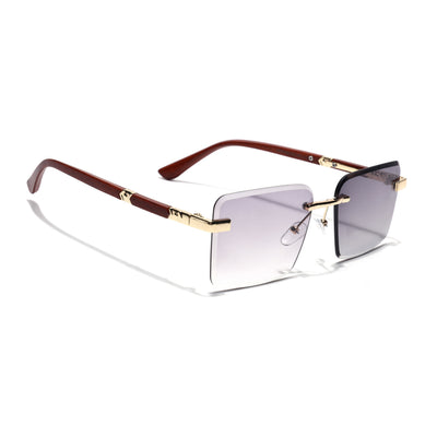 Eyejack Photochromic Golden Rimless Sunglasses for Men & Women (90376CL2507)