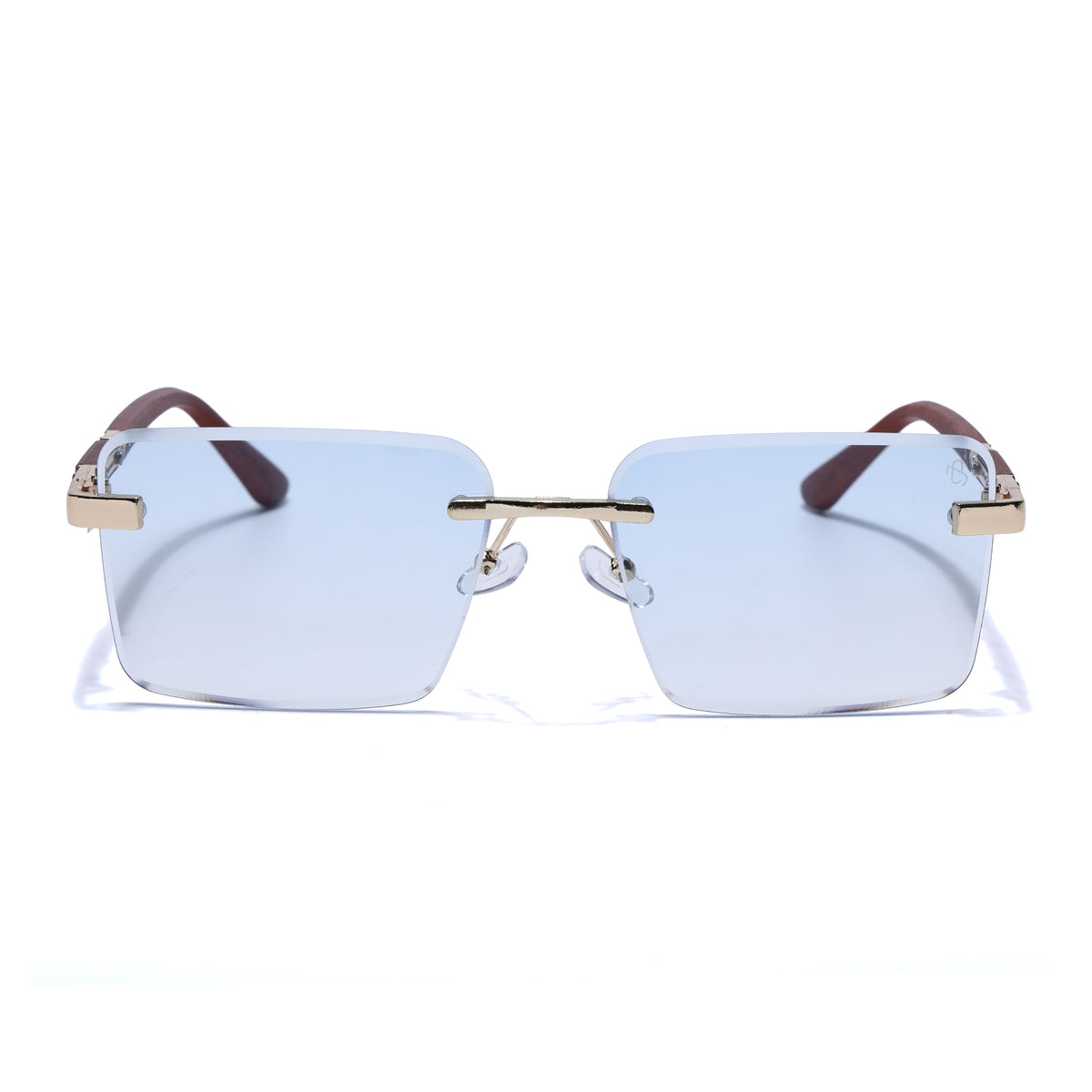 Eyejack Reflex Photochromic Golden Rimless Sunglasses for Men & Women (90376CL2508)