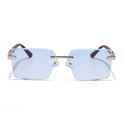 Eyejack Photochromic Golden Rimless Sunglasses for Men & Women (90376CL2508)