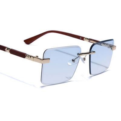 Eyejack Photochromic Golden Rimless Sunglasses for Men & Women (90376CL2508)