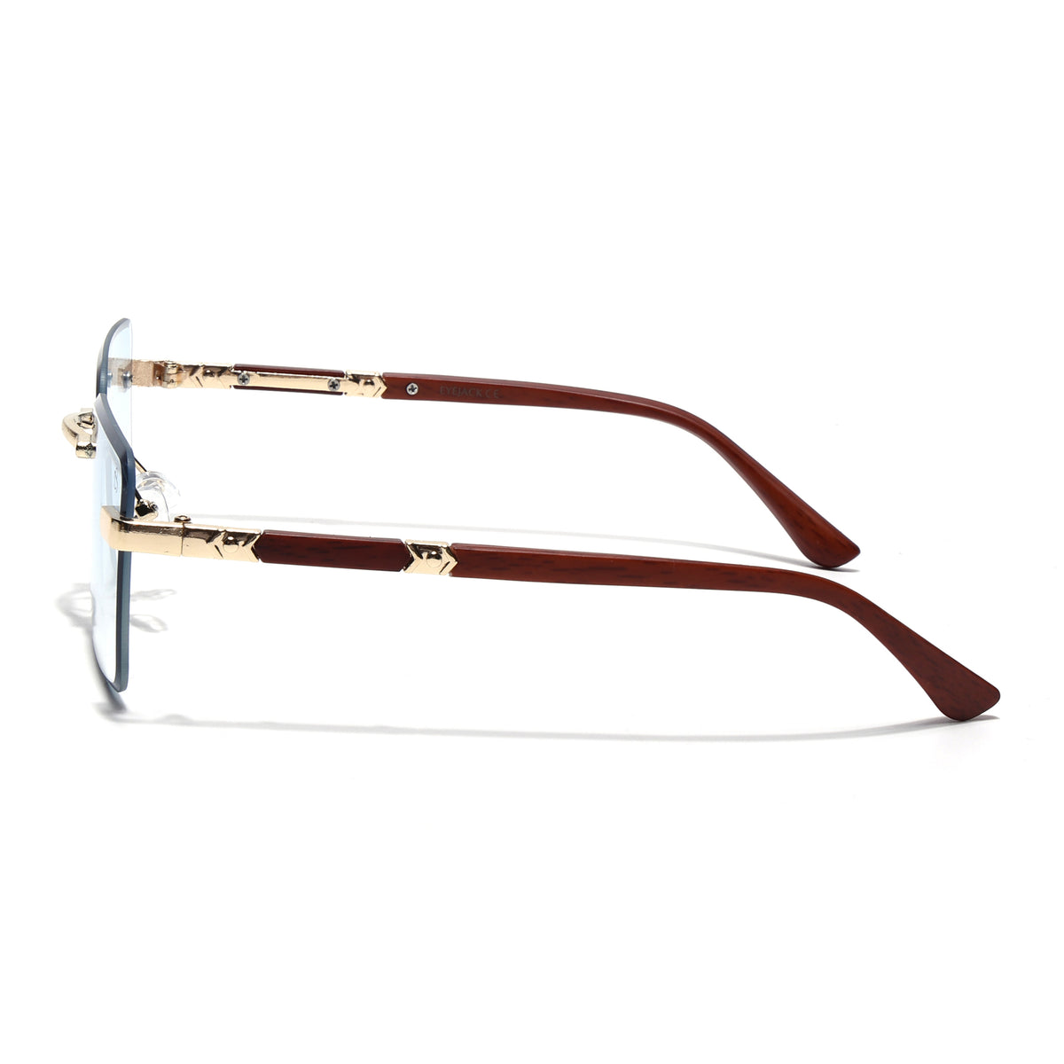 Eyejack Reflex Photochromic Golden Rimless Sunglasses for Men & Women (90376CL2508)