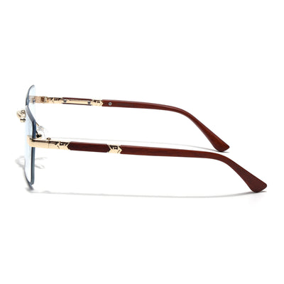 Eyejack Photochromic Golden Rimless Sunglasses for Men & Women (90376CL2508)