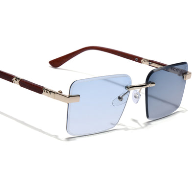 Eyejack Photochromic Golden Rimless Sunglasses for Men & Women (90376CL2508)