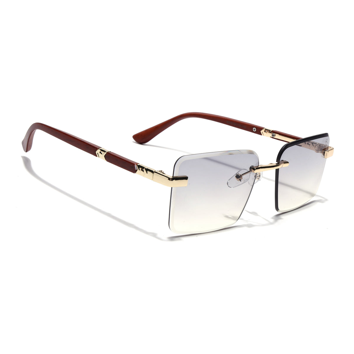 Eyejack Reflex Photochromic Golden Rimless Sunglasses for Men & Women (90376CL2509)