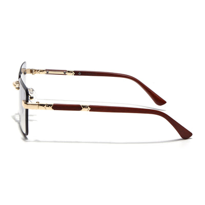 Eyejack Photochromic Golden Rimless Sunglasses for Men & Women (90376CL2509)