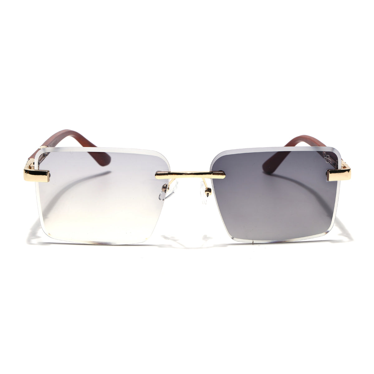 Eyejack Reflex Photochromic Golden Rimless Sunglasses for Men & Women (90376CL2509)