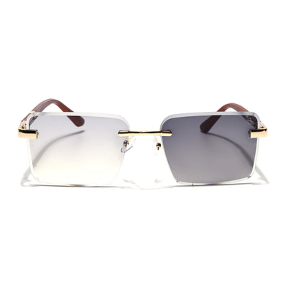 Eyejack Photochromic Golden Rimless Sunglasses for Men & Women (90376CL2509)