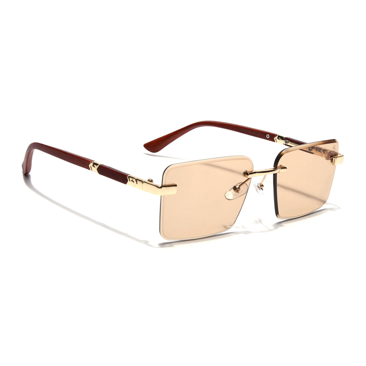 Eyejack Reflex Photochromic Golden Rimless Sunglasses for Men & Women (90376CL2510)