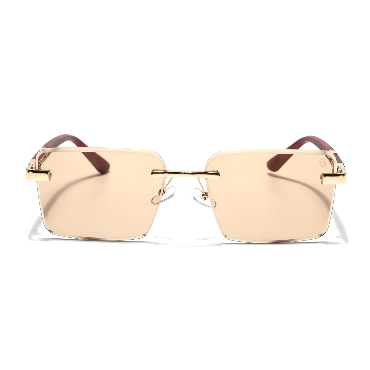Eyejack Reflex Photochromic Golden Rimless Sunglasses for Men & Women (90376CL2510)