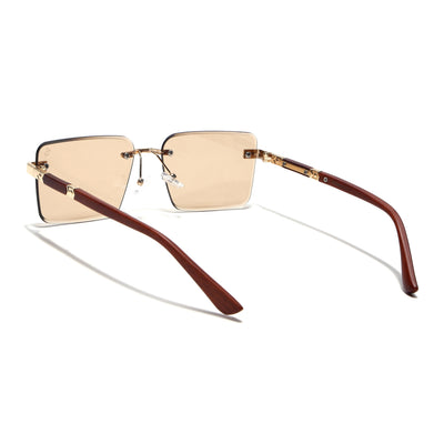 Eyejack Photochromic Golden Rimless Sunglasses for Men & Women (90376CL2510)
