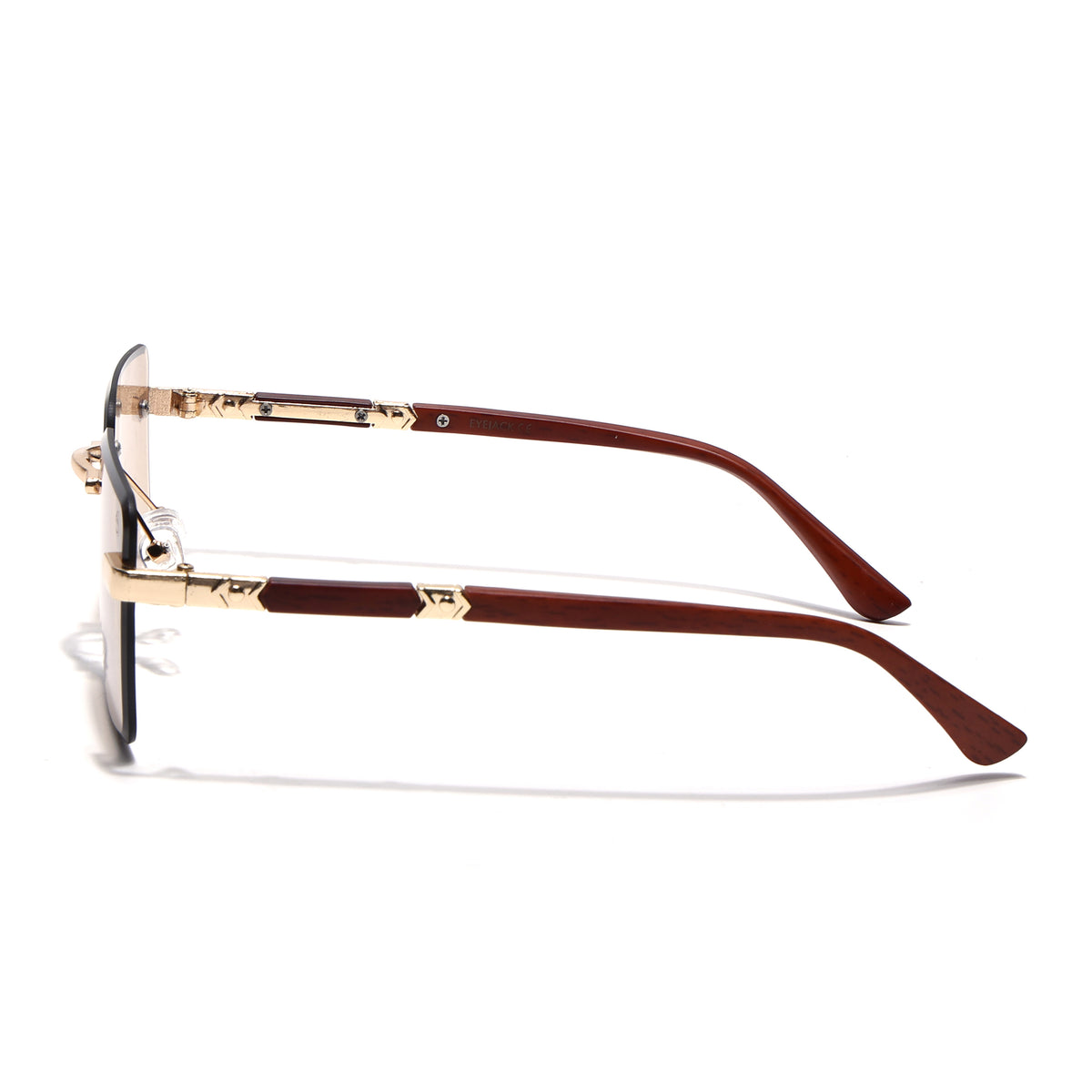 Eyejack Reflex Photochromic Golden Rimless Sunglasses for Men & Women (90376CL2510)